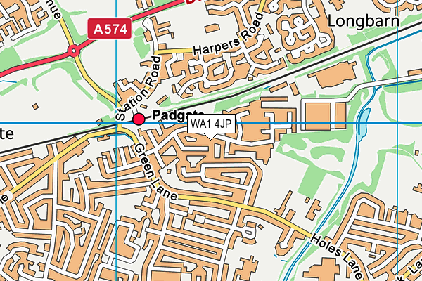 WA1 4JP map - OS VectorMap District (Ordnance Survey)