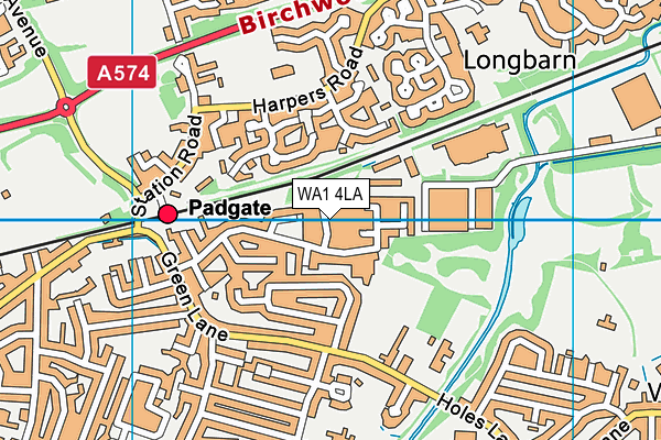 WA1 4LA map - OS VectorMap District (Ordnance Survey) WA1 4LA map - OS VectorMap District (Ordnance Survey)