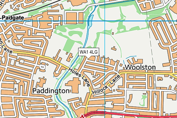 WA1 4LG map - OS VectorMap District (Ordnance Survey) WA1 4LG map - OS VectorMap District (Ordnance Survey)