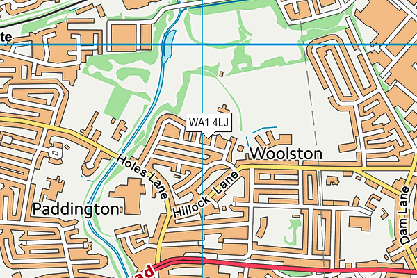 WA1 4LJ map - OS VectorMap District (Ordnance Survey) WA1 4LJ map - OS VectorMap District (Ordnance Survey)