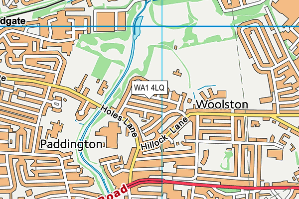WA1 4LQ map - OS VectorMap District (Ordnance Survey) WA1 4LQ map - OS VectorMap District (Ordnance Survey)