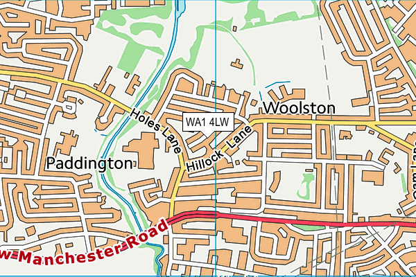 WA1 4LW map - OS VectorMap District (Ordnance Survey)
