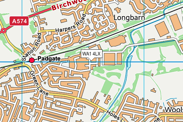 WA1 4LX map - OS VectorMap District (Ordnance Survey) WA1 4LX map - OS VectorMap District (Ordnance Survey)