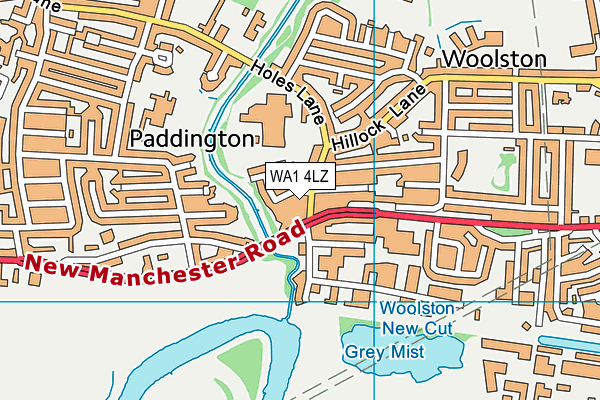 WA1 4LZ map - OS VectorMap District (Ordnance Survey) WA1 4LZ map - OS VectorMap District (Ordnance Survey)