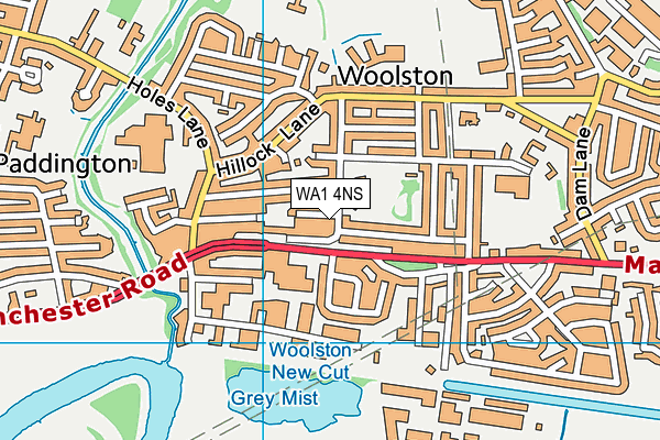 WA1 4NS map - OS VectorMap District (Ordnance Survey) WA1 4NS map - OS VectorMap District (Ordnance Survey)