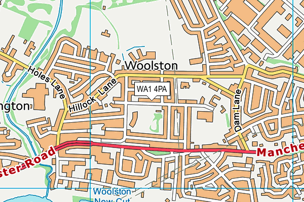 WA1 4PA map - OS VectorMap District (Ordnance Survey) WA1 4PA map - OS VectorMap District (Ordnance Survey)