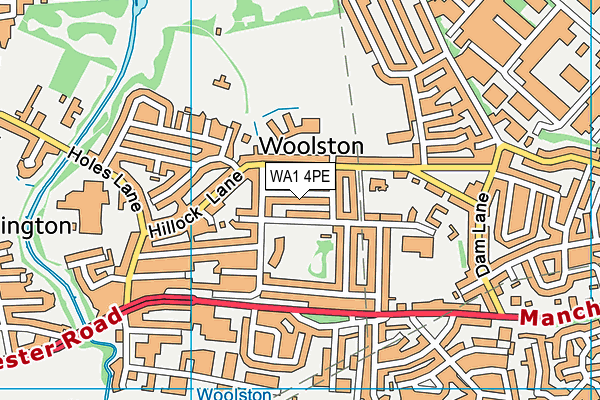 WA1 4PE map - OS VectorMap District (Ordnance Survey) WA1 4PE map - OS VectorMap District (Ordnance Survey)