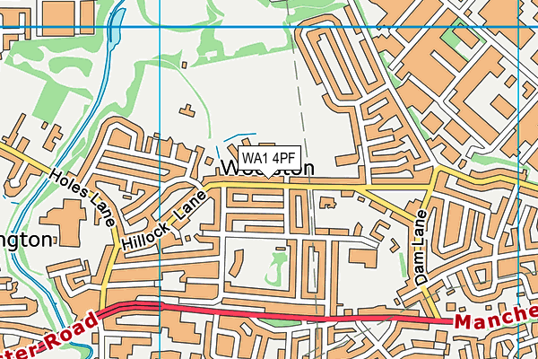 WA1 4PF map - OS VectorMap District (Ordnance Survey) WA1 4PF map - OS VectorMap District (Ordnance Survey)