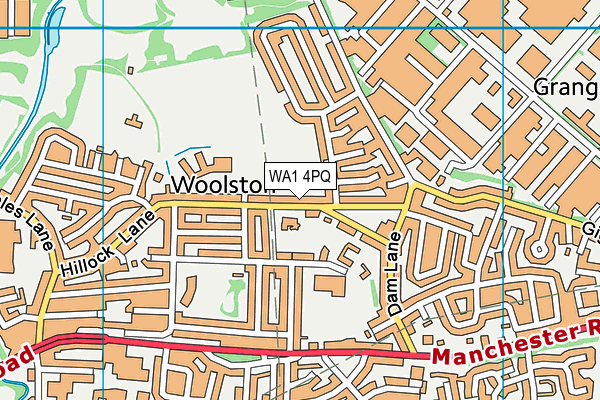 WA1 4PQ map - OS VectorMap District (Ordnance Survey) WA1 4PQ map - OS VectorMap District (Ordnance Survey)