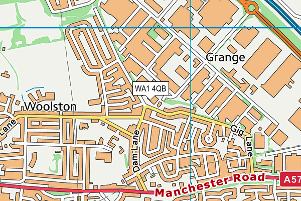 WA1 4QB map - OS VectorMap District (Ordnance Survey) WA1 4QB map - OS VectorMap District (Ordnance Survey)