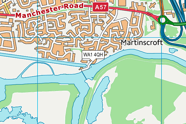 WA1 4QH map - OS VectorMap District (Ordnance Survey) WA1 4QH map - OS VectorMap District (Ordnance Survey)