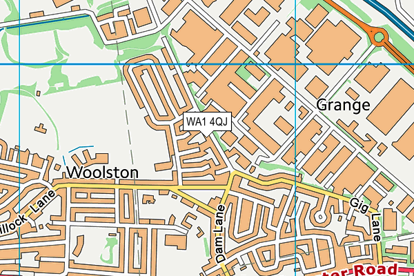 WA1 4QJ map - OS VectorMap District (Ordnance Survey) WA1 4QJ map - OS VectorMap District (Ordnance Survey)