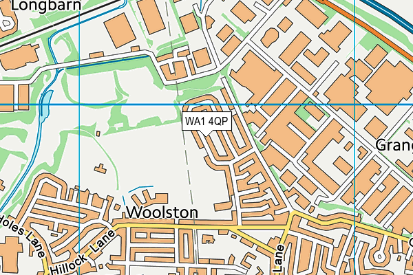 WA1 4QP map - OS VectorMap District (Ordnance Survey) WA1 4QP map - OS VectorMap District (Ordnance Survey)