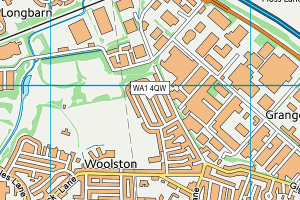WA1 4QW map - OS VectorMap District (Ordnance Survey) WA1 4QW map - OS VectorMap District (Ordnance Survey)