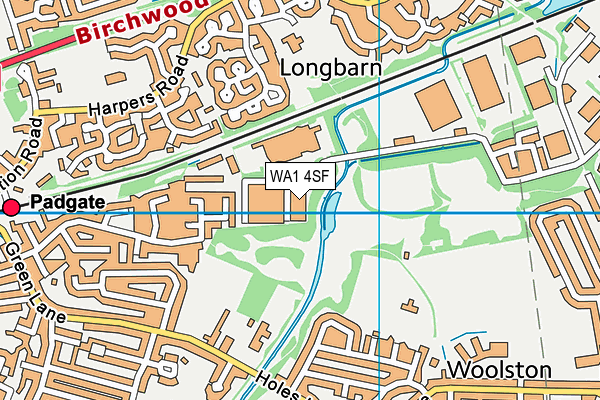 WA1 4SF map - OS VectorMap District (Ordnance Survey) WA1 4SF map - OS VectorMap District (Ordnance Survey)