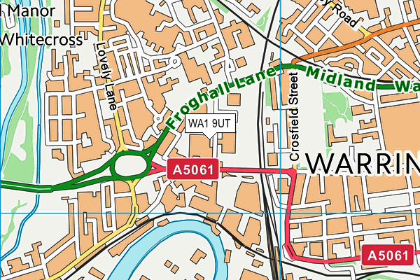 WA1 9UT map - OS VectorMap District (Ordnance Survey) WA1 9UT map - OS VectorMap District (Ordnance Survey)