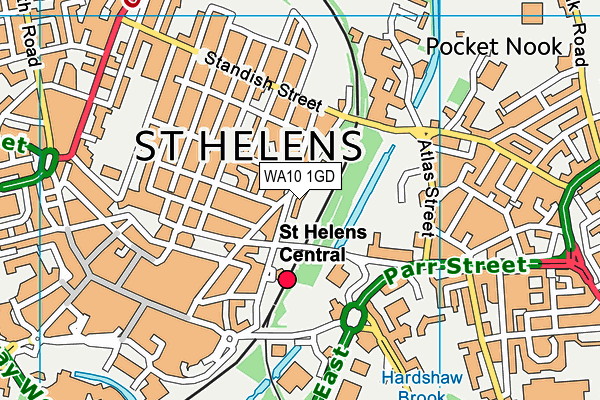 WA10 1GD map - OS VectorMap District (Ordnance Survey) WA10 1GD map - OS VectorMap District (Ordnance Survey)