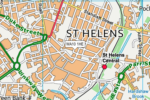 WA10 1HE map - OS VectorMap District (Ordnance Survey) WA10 1HE map - OS VectorMap District (Ordnance Survey)