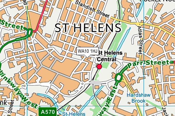 WA10 1HJ map - OS VectorMap District (Ordnance Survey) WA10 1HJ map - OS VectorMap District (Ordnance Survey)