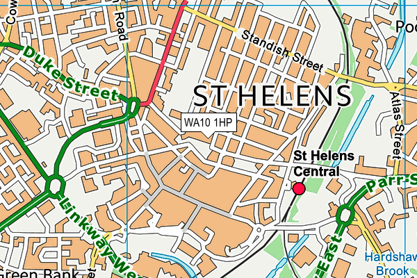 WA10 1HP map - OS VectorMap District (Ordnance Survey)