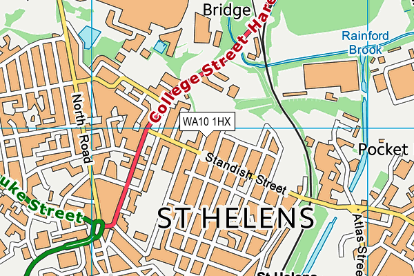 WA10 1HX map - OS VectorMap District (Ordnance Survey) WA10 1HX map - OS VectorMap District (Ordnance Survey)