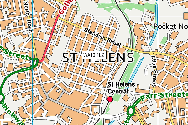 WA10 1LZ map - OS VectorMap District (Ordnance Survey) WA10 1LZ map - OS VectorMap District (Ordnance Survey)