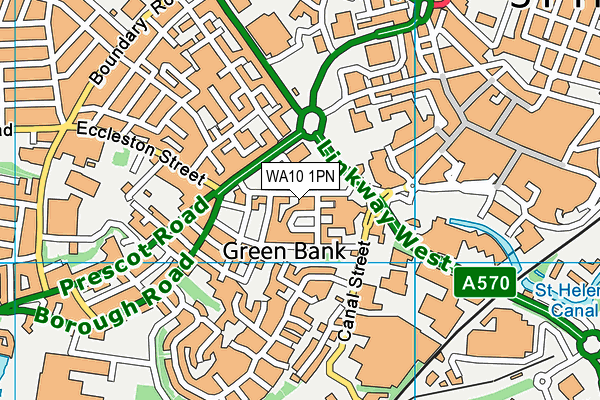 WA10 1PN map - OS VectorMap District (Ordnance Survey) WA10 1PN map - OS VectorMap District (Ordnance Survey)