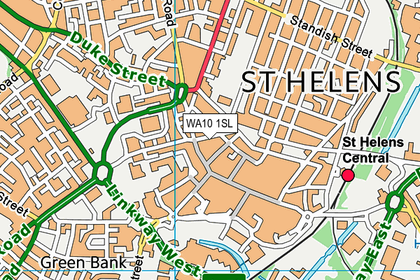 WA10 1SL map - OS VectorMap District (Ordnance Survey) WA10 1SL map - OS VectorMap District (Ordnance Survey)