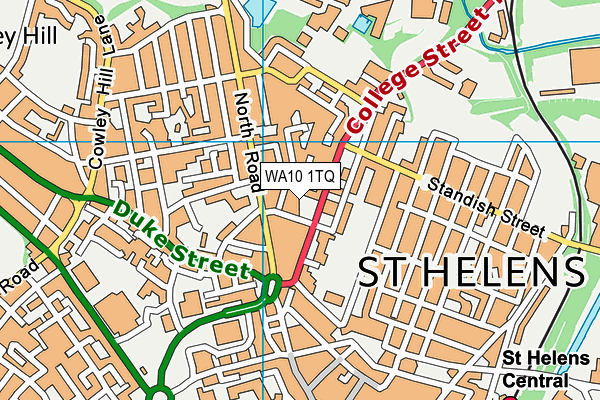 WA10 1TQ map - OS VectorMap District (Ordnance Survey) WA10 1TQ map - OS VectorMap District (Ordnance Survey)