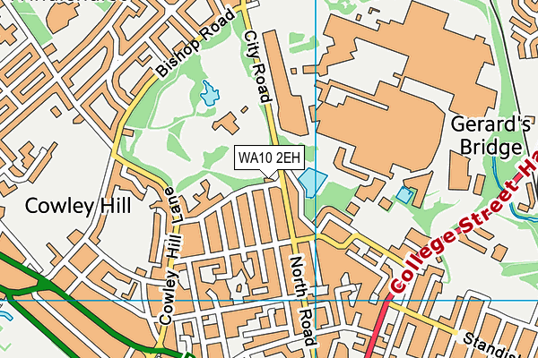 WA10 2EH map - OS VectorMap District (Ordnance Survey) WA10 2EH map - OS VectorMap District (Ordnance Survey)