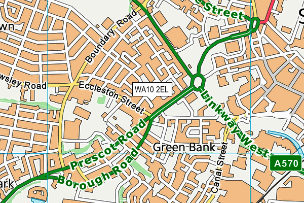 WA10 2EL map - OS VectorMap District (Ordnance Survey)