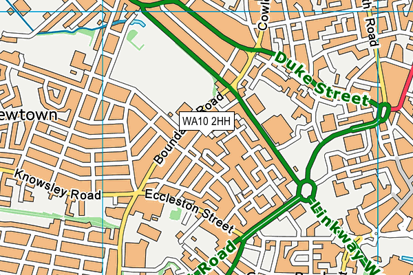 WA10 2HH map - OS VectorMap District (Ordnance Survey) WA10 2HH map - OS VectorMap District (Ordnance Survey)