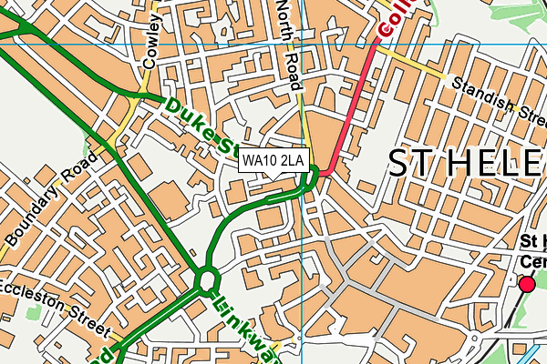 WA10 2LA map - OS VectorMap District (Ordnance Survey)