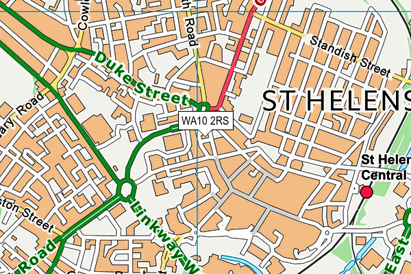 WA10 2RS map - OS VectorMap District (Ordnance Survey) WA10 2RS map - OS VectorMap District (Ordnance Survey)