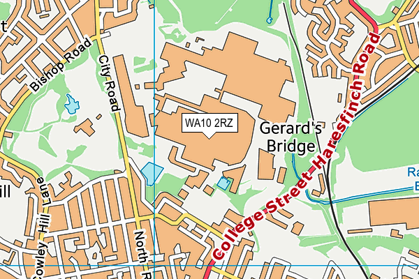 WA10 2RZ map - OS VectorMap District (Ordnance Survey) WA10 2RZ map - OS VectorMap District (Ordnance Survey)