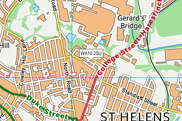 WA10 2SU map - OS VectorMap District (Ordnance Survey) WA10 2SU map - OS VectorMap District (Ordnance Survey)