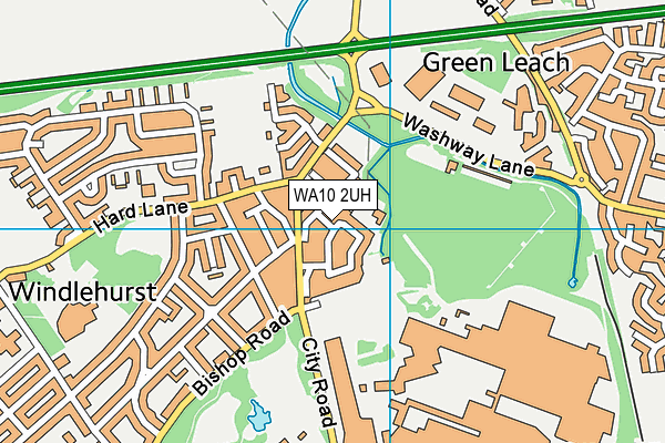 WA10 2UH map - OS VectorMap District (Ordnance Survey) WA10 2UH map - OS VectorMap District (Ordnance Survey)