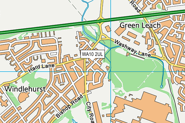 WA10 2UL map - OS VectorMap District (Ordnance Survey) WA10 2UL map - OS VectorMap District (Ordnance Survey)