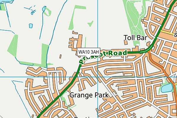 WA10 3AH map - OS VectorMap District (Ordnance Survey)