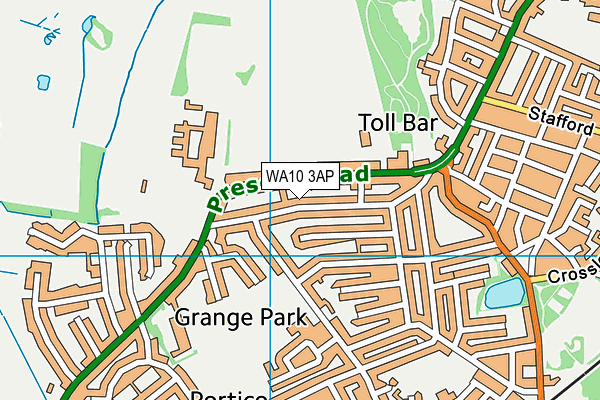 WA10 3AP map - OS VectorMap District (Ordnance Survey) WA10 3AP map - OS VectorMap District (Ordnance Survey)