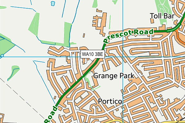 WA10 3BE map - OS VectorMap District (Ordnance Survey) WA10 3BE map - OS VectorMap District (Ordnance Survey)