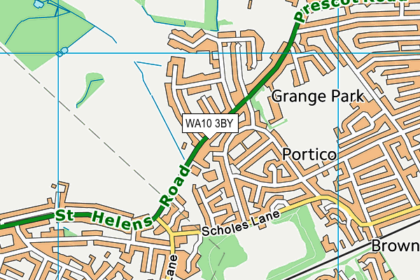WA10 3BY map - OS VectorMap District (Ordnance Survey) WA10 3BY map - OS VectorMap District (Ordnance Survey)