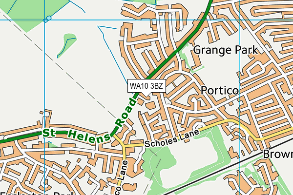 WA10 3BZ map - OS VectorMap District (Ordnance Survey) WA10 3BZ map - OS VectorMap District (Ordnance Survey)