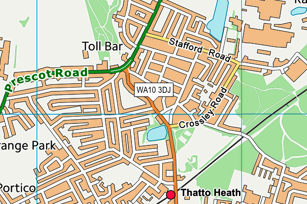 WA10 3DJ map - OS VectorMap District (Ordnance Survey) WA10 3DJ map - OS VectorMap District (Ordnance Survey)