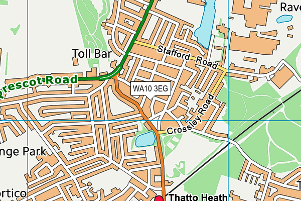 WA10 3EG map - OS VectorMap District (Ordnance Survey) WA10 3EG map - OS VectorMap District (Ordnance Survey)