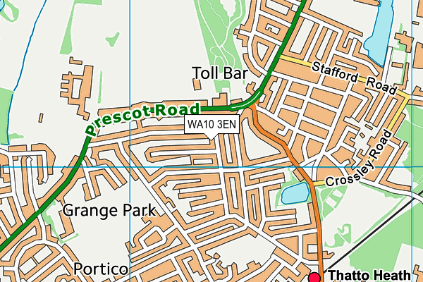 WA10 3EN map - OS VectorMap District (Ordnance Survey) WA10 3EN map - OS VectorMap District (Ordnance Survey)