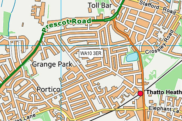 WA10 3ER map - OS VectorMap District (Ordnance Survey) WA10 3ER map - OS VectorMap District (Ordnance Survey)