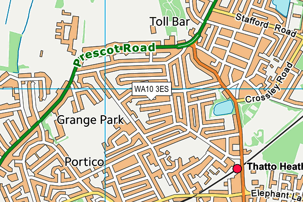 WA10 3ES map - OS VectorMap District (Ordnance Survey) WA10 3ES map - OS VectorMap District (Ordnance Survey)