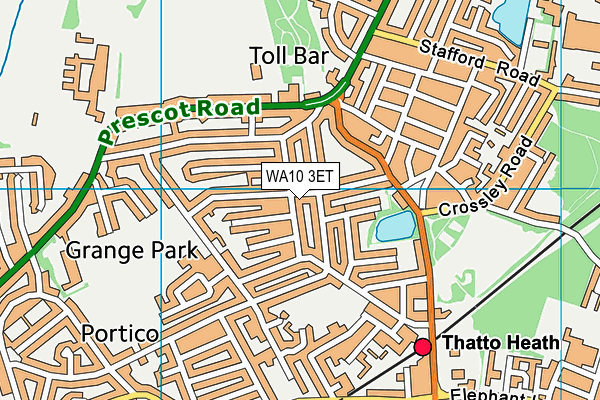 WA10 3ET map - OS VectorMap District (Ordnance Survey) WA10 3ET map - OS VectorMap District (Ordnance Survey)
