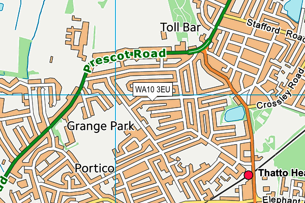 WA10 3EU map - OS VectorMap District (Ordnance Survey) WA10 3EU map - OS VectorMap District (Ordnance Survey)